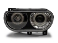 Picture of Raxiom 08-14 Dodge Challenger Dual LED Halo Projector Headlights- Black Housing Clear Lens