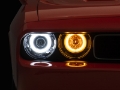 Picture of Raxiom 08-14 Dodge Challenger Dual LED Halo Projector Headlights- Black Housing Clear Lens