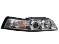 Picture of Raxiom 99-04 Ford Mustang Dual LED Halo Projector Headlights- Chrome Housing Clear Lens