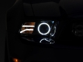 Picture of Raxiom 13-14 Ford Mustang LED Halo Projector Headlights- Black Housing Clear Lens
