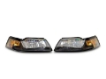 Picture of Raxiom 99-04 Mustang Axial Series OEM Style Replacement Headlights- Black Housing Clear Lens