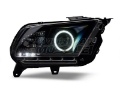 Picture of Raxiom 10-12 Ford Mustang w- Headlights CCFL Halo Projector Headlights- Black Housing Clear Lens