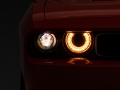 Picture of Raxiom 08-14 Dodge Challenger Halo Projctr Headlights w-Sequential Turn Signals-Blk HsngClear Lens