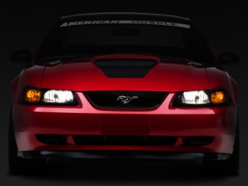 Picture of Raxiom 99-04 Ford Mustang Axial Series OE Style Headlights- Black Housing Smoked Lens