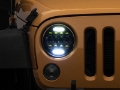 Picture of Raxiom 97-18 Jeep Wrangler TJ-JK Axial Series 13-LED Headlights- Black Housing Clear Lens