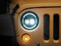 Picture of Raxiom 97-18 Jeep Wrangler TJ-JK Axial 7-Inch LED Headlights w- DRL- Black Housing Clear Lens