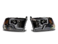 Picture of Raxiom 09-18 Dodge RAM 1500 LED Bar Headlights- Black Housing Clear Lens