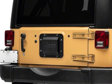 Picture of Officially Licensed Jeep 07-18 Wrangler JK Spare Tire Delete w- License Plate Mount and Jeep Logo