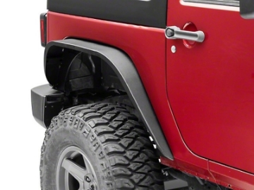 Picture of Officially Licensed Jeep 07-18 Jeep Wrangler JK Slim Fender Flares w- Jeep Logo- Rear