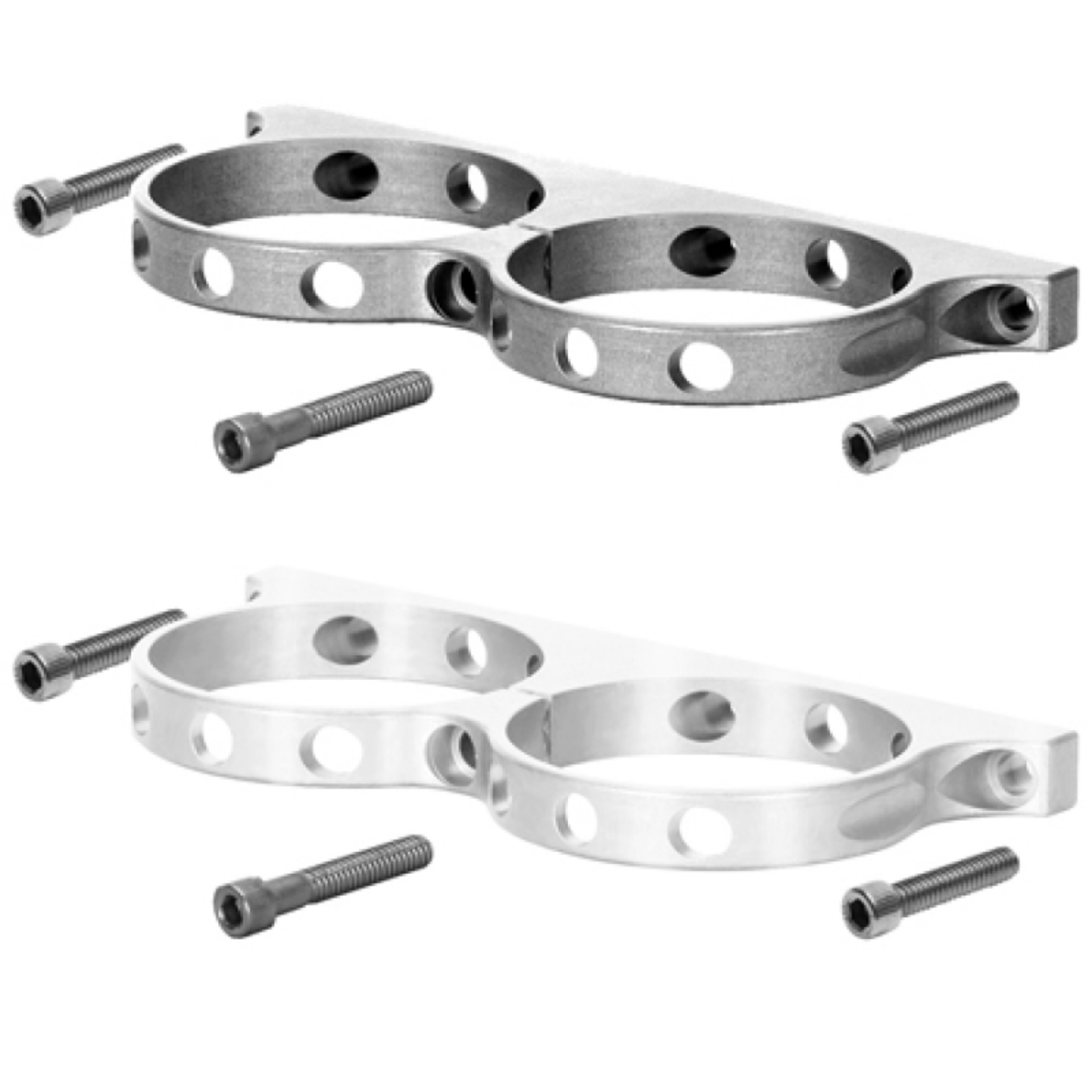Picture of Wilwood Dual Aluminum Reservoir Lightweight Bracket w- Mounting Screws - Billet