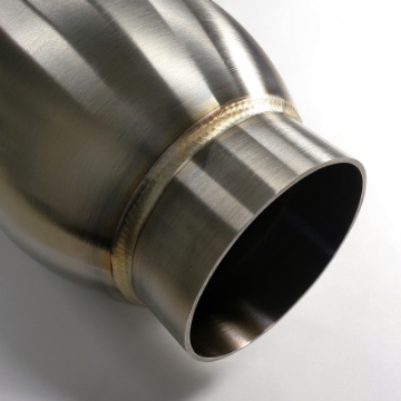 Picture of Stainless Bros 4in SS304 Inlet-Outlet 5in round body x 12in OAL Bullett Resonator