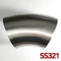 Picture of Stainless Bros 1-5in SS321 45 Deg Mandrel Bend Elbow - 1D Radius 16GA--065in Wall No Leg