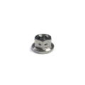 Picture of Ticon Industries Titanium Nut Flanged M5x-8TP 8mm 6pt Head Drilled