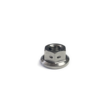 Picture of Ticon Industries Titanium Nut Flanged M5x-8TP 8mm 6pt Head Drilled