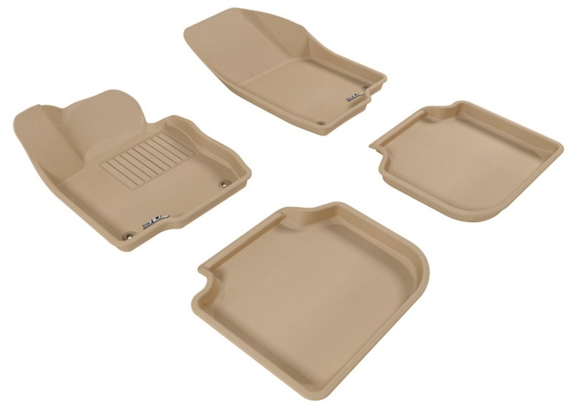 Picture of 3D Maxpider 12-19 Volkswagen Passat Kagu 1st & 2nd Row Floormat - Tan